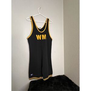 Cliff Keen Westling Singlet XL Black Yellow Spandex Blend